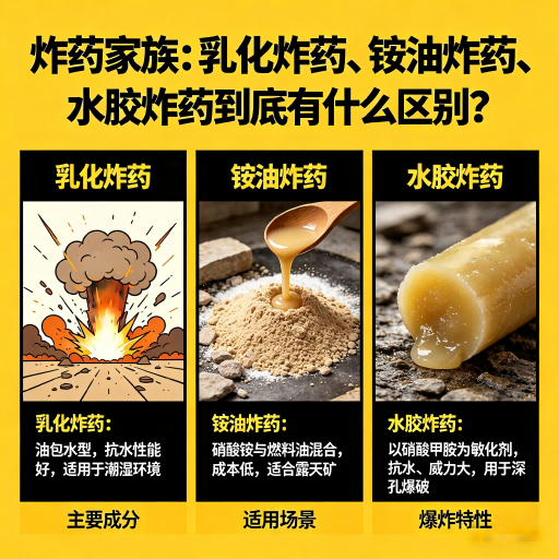 寿光炸药家族：乳化炸药、铵油炸药、水胶炸药到底有什么区别？